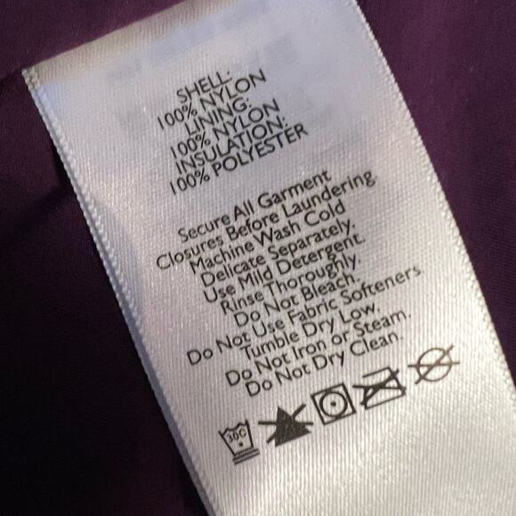 Eddie Bauer Coat Womens Small First Ascent Primaloft Purple Insulated Jacket - Picture 7 of 9